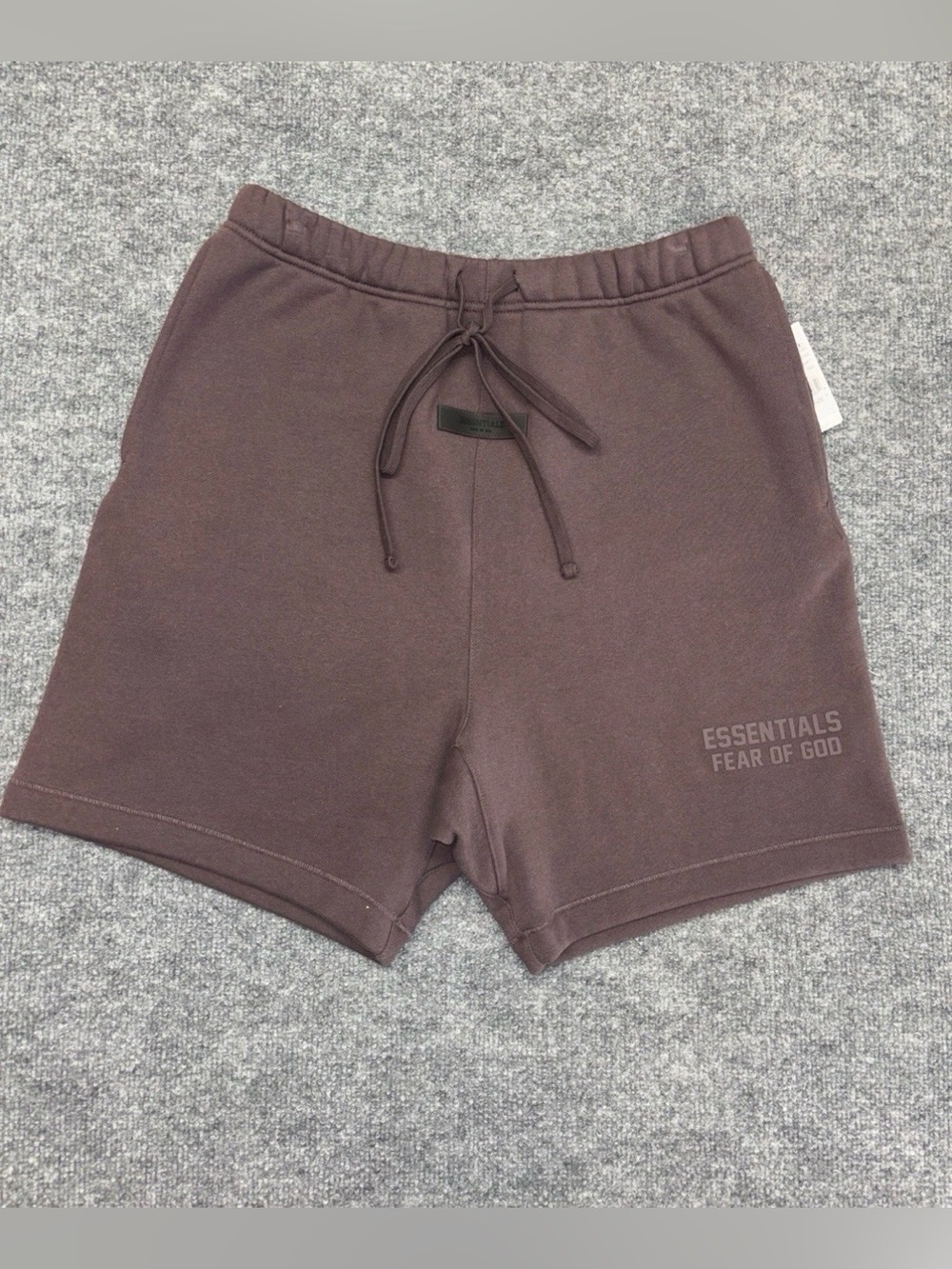 Fear of God Men's plum ESSENTIALS Logo Athletic Shorts